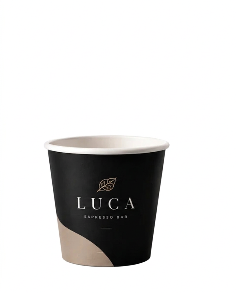 Branded 4oz paper coffee cup