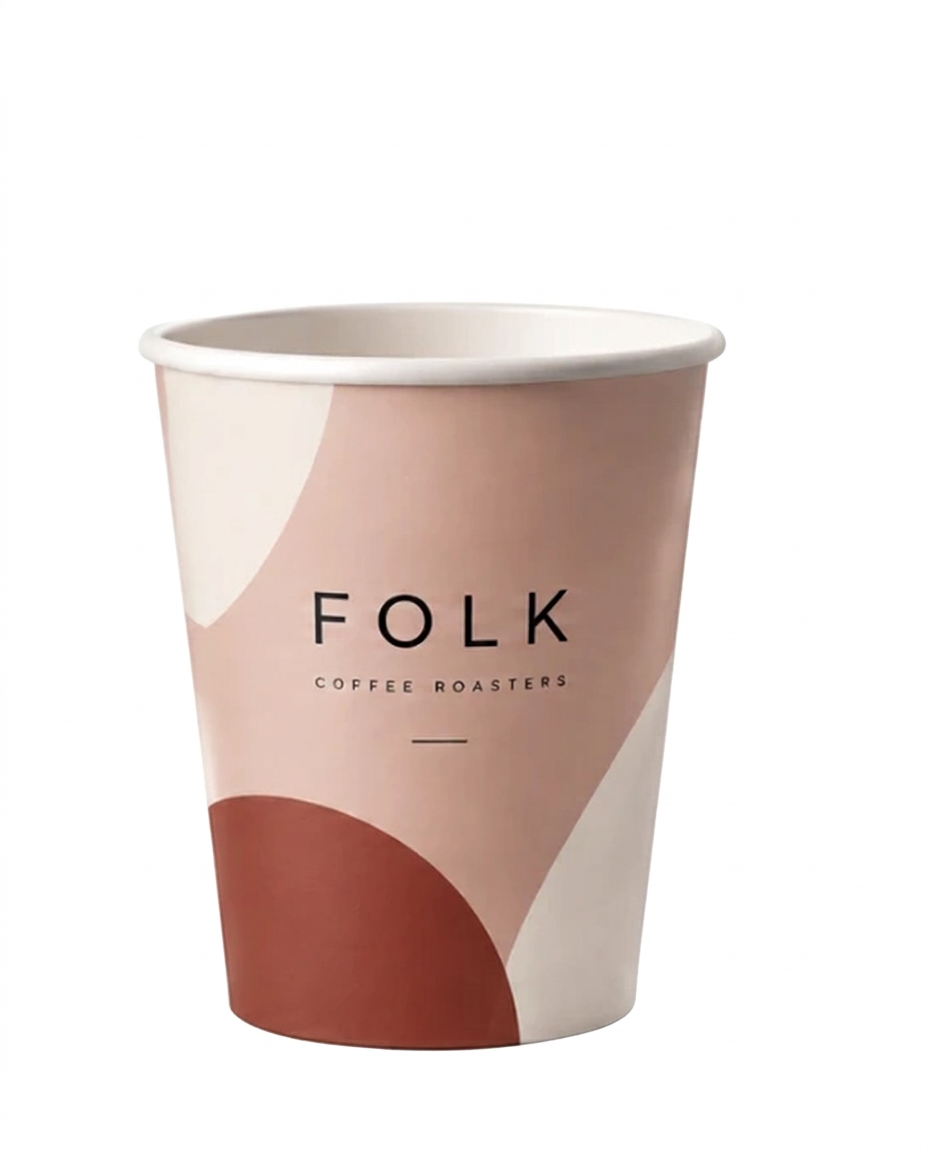 Branded 8oz paper coffee cup